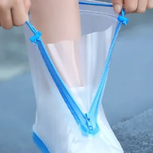 2 paires de bottes de pluie transparentes et imperméables