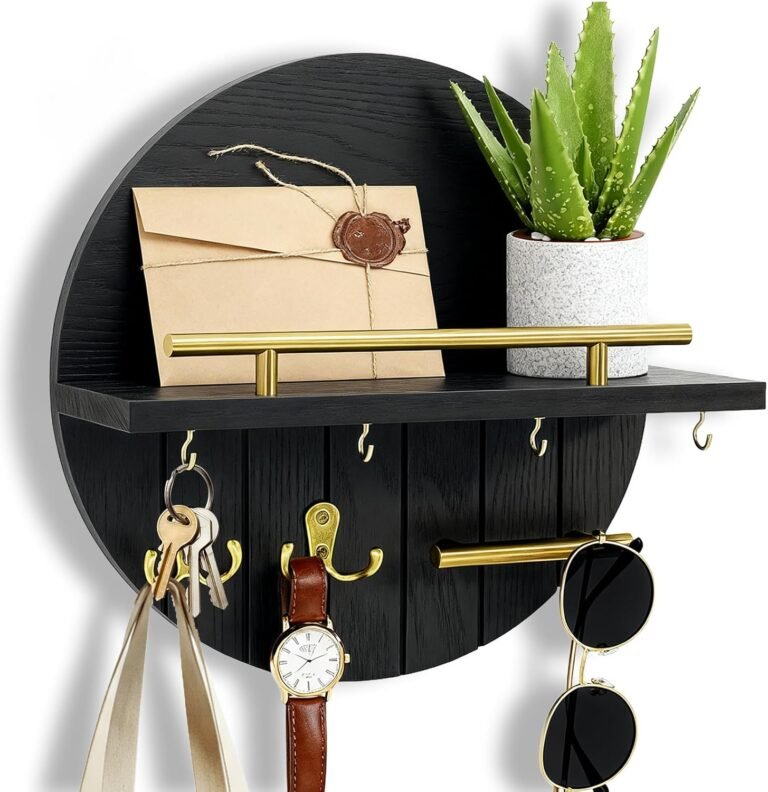 Organisateur mural design avec étagère et crochets