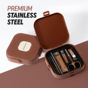 Kit Manucure Premium 8 en 1 en Acier Inoxydable