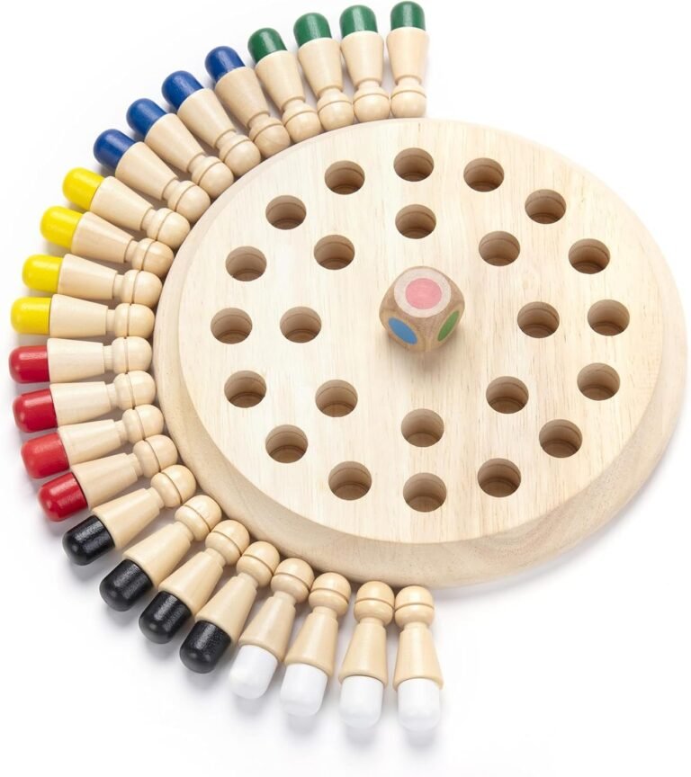 Jeu de Mémoire en Bois – Memory Match Stick Chess – Jeu Éducatif Montessori pour Enfants & Adultes