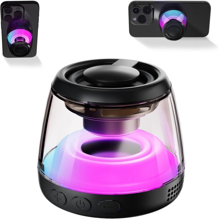 Mini Enceinte Bluetooth Magnétique G200 – Son 3D, Lumière RGB & Support Téléphone