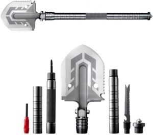 🪓 Pelle Multifonction de Survie – Outdoor, Camping & Urgences