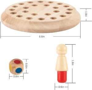 Jeu de Mémoire en Bois – Memory Match Stick Chess – Jeu Éducatif Montessori pour Enfants & Adultes Hover Image