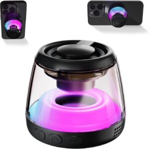 Mini Enceinte Bluetooth Magnétique G200 – Son 3D, Lumière RGB & Support Téléphone