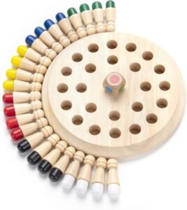 Jeu de Mémoire en Bois – Memory Match Stick Chess – Jeu Éducatif Montessori pour Enfants & Adultes