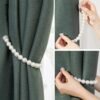Embrasses de Rideau Magnétiques avec Perles – Pack de 2 ou 4 – Attaches Décoratives Sans Perçage