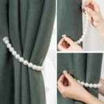Embrasses de Rideau Magnétiques avec Perles – Pack de 2 ou 4 – Attaches Décoratives Sans Perçage