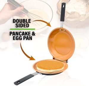Poêle Antiadhésive 2-en-1 – Omelettes et Pancakes
